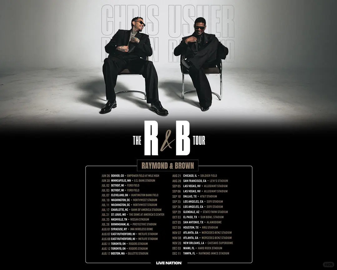 R&B天花板Chris Brown x Usher美国巡演